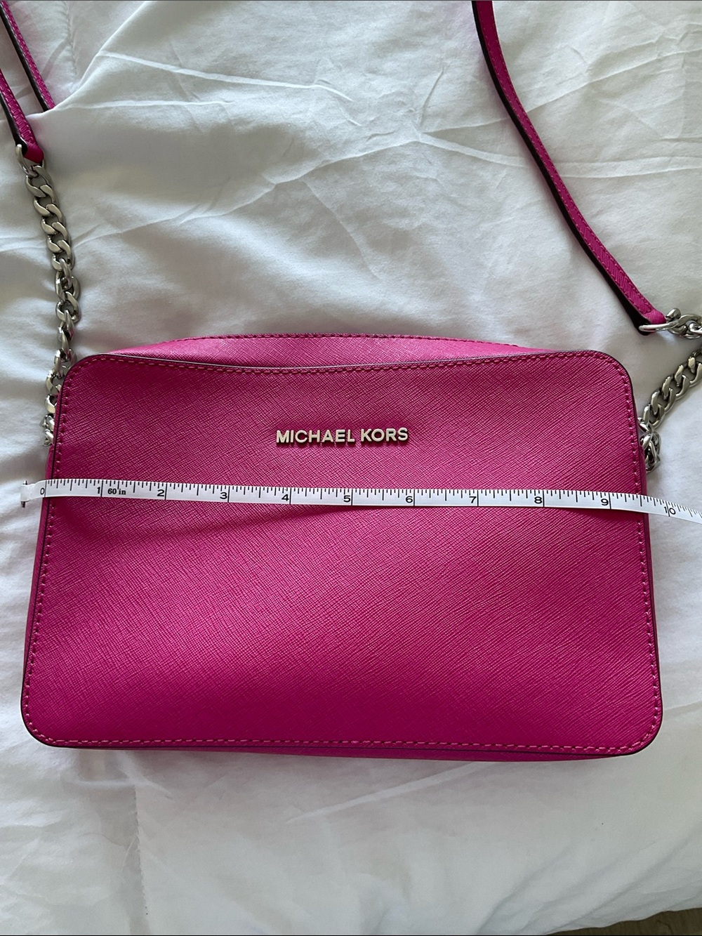 Michael Kors Hot Pink Saffiano Leather Crossbody - Picture 5 of 7